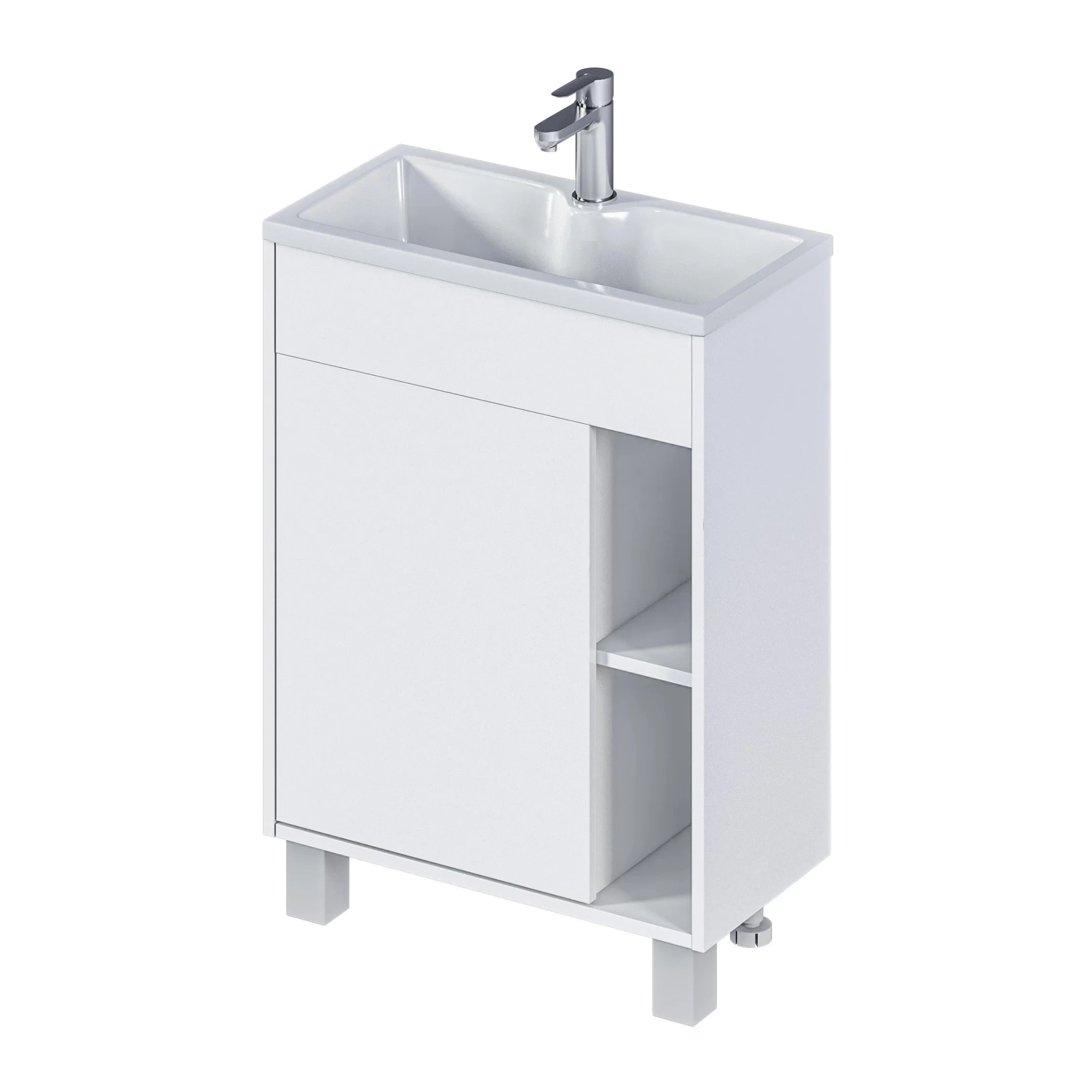 Тумба с раковиной 1Marka Lido 60Н 1д. Белый глянец