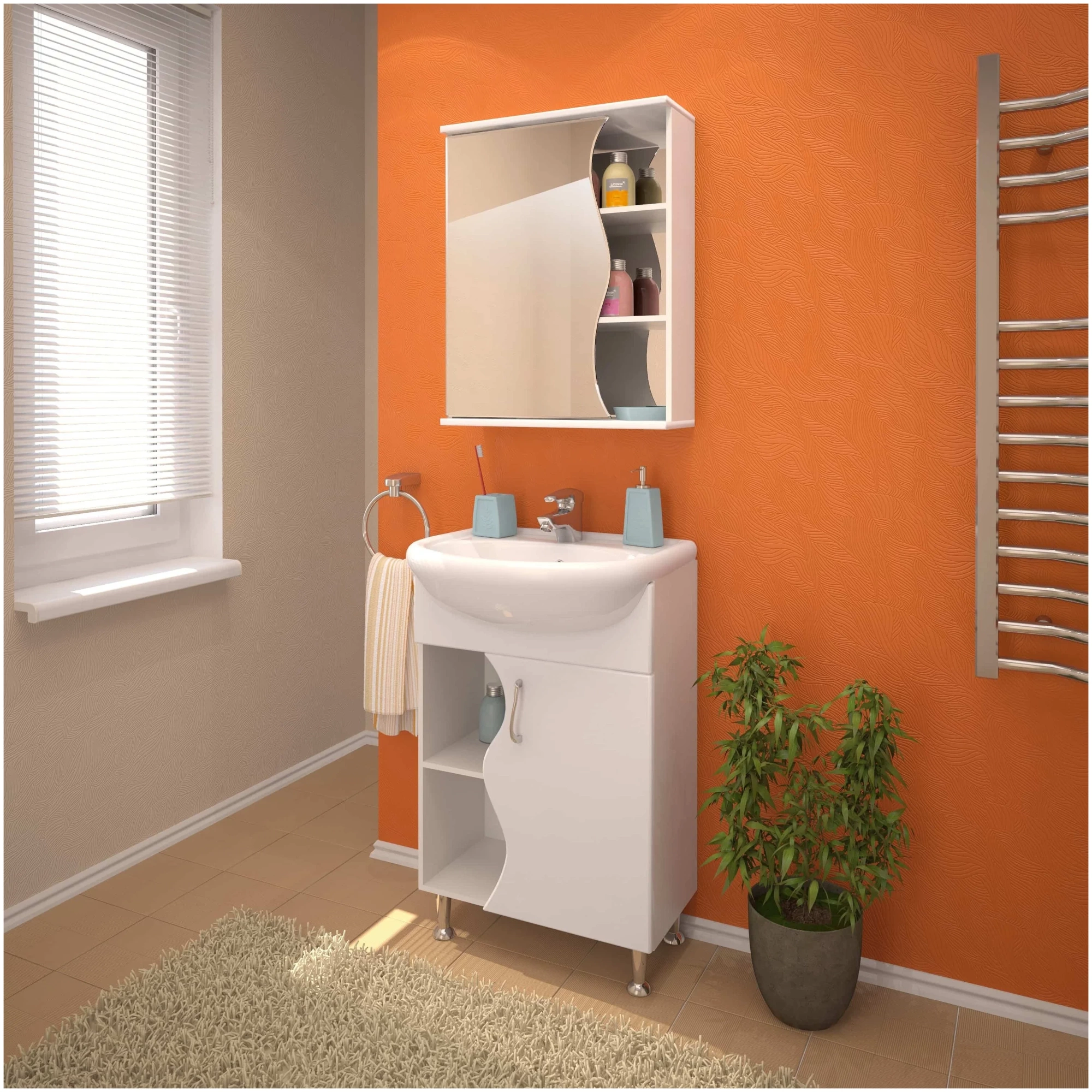 Напольная тумба EvaGold Wave 55 (Сосна Карелия)