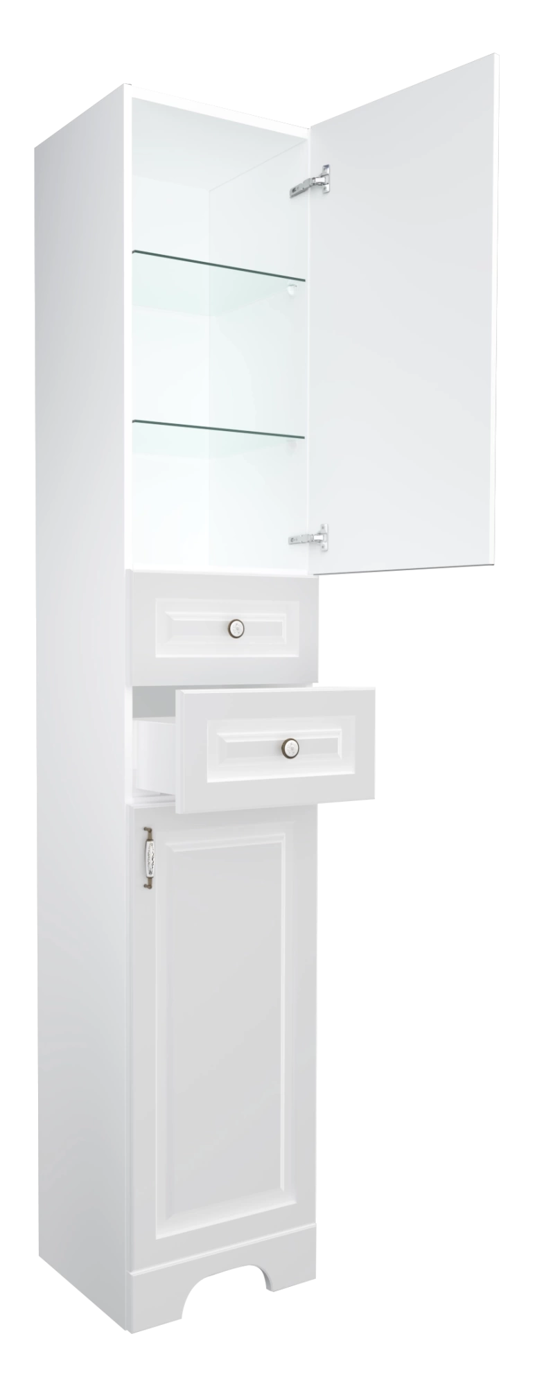 Пенал 1Marka Прованс 35Н 2д.2в.я. Белый глянец