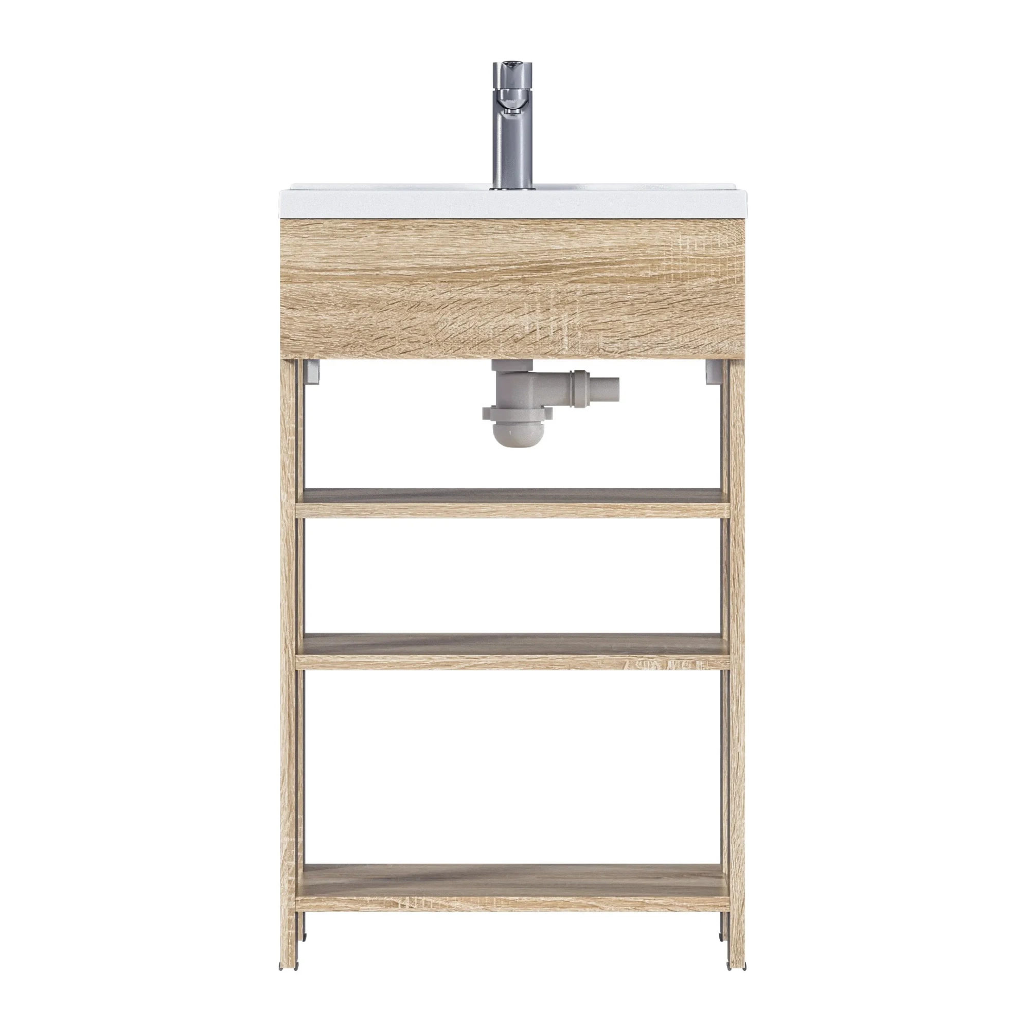 Тумба с раковиной 1Marka Revo 50Н 3 полки Дуб Сонома