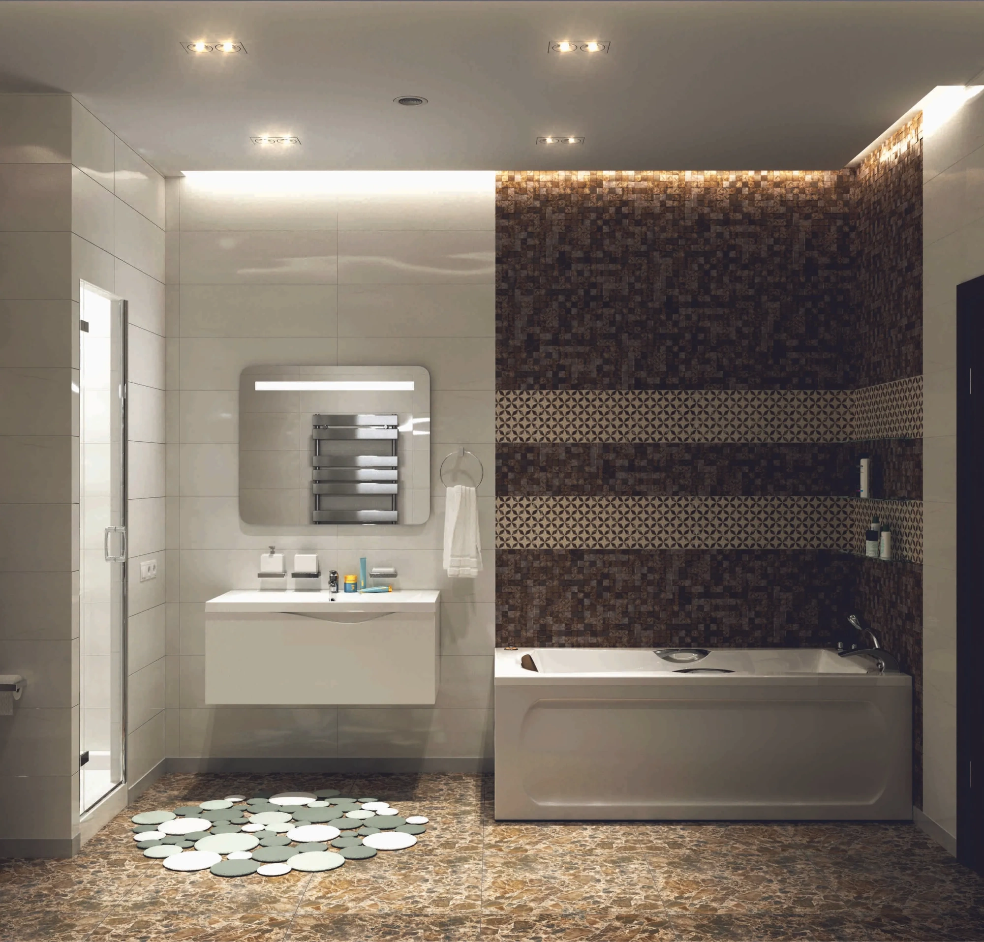 Тумба 1Marka Этюд 58 П 1 в.я. Белый глянец