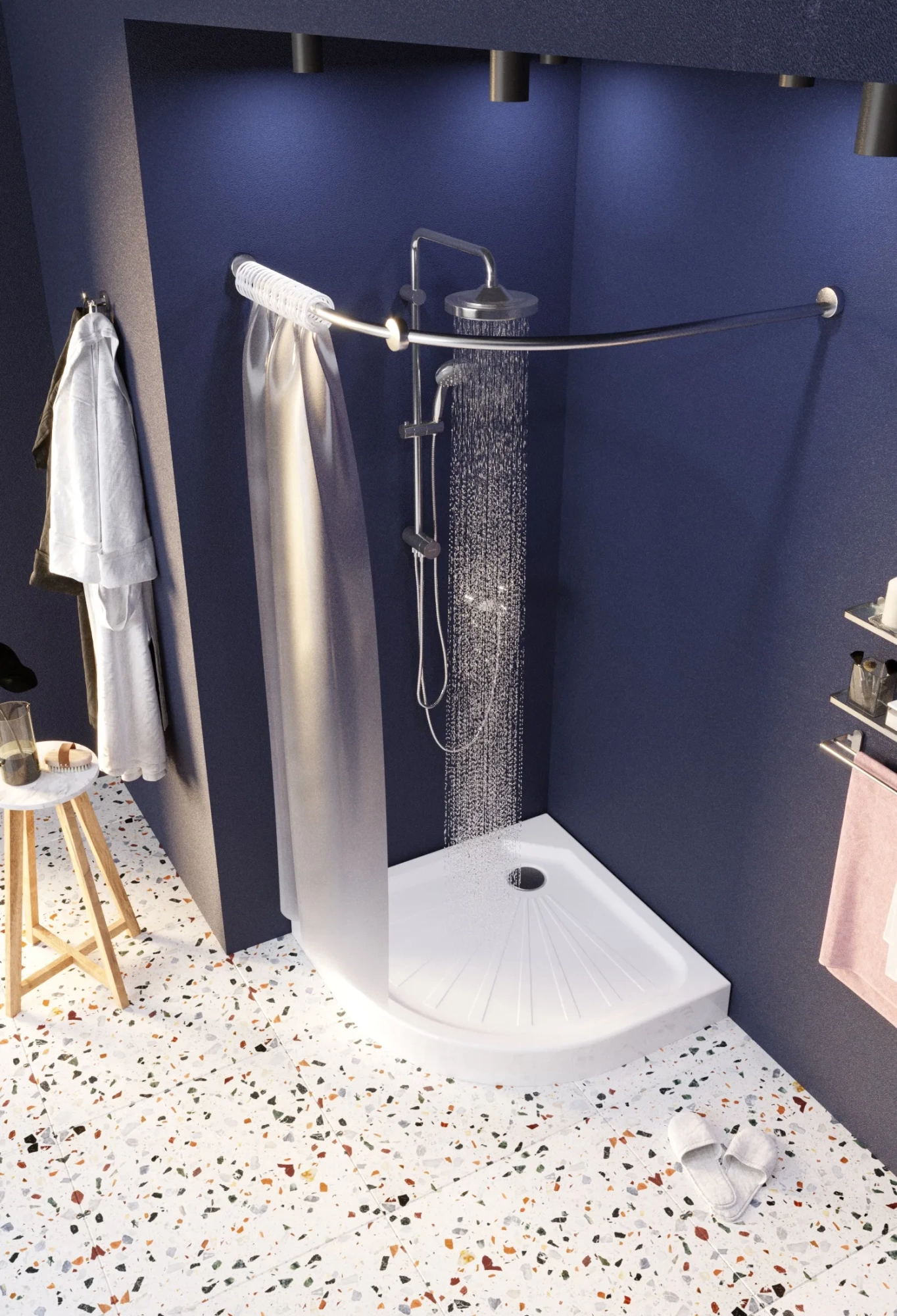 Поддон 1Marka Tondo полукруглый 100*100