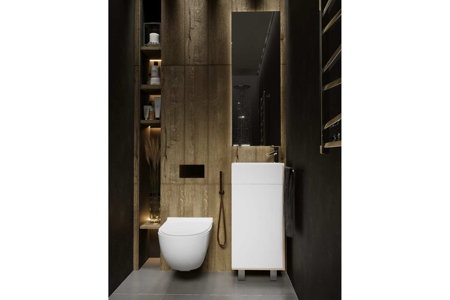 Тумба с раковиной 1Marka Laura 40Н 1д. Дуб Сонома R