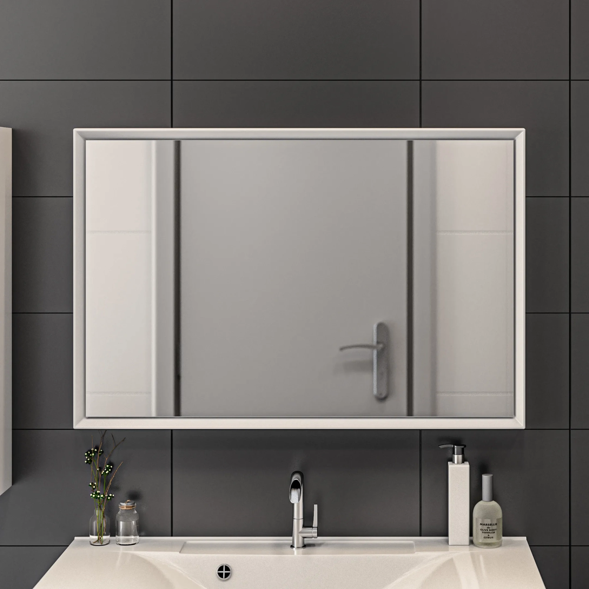 Зеркало Marka One Romb 90 White