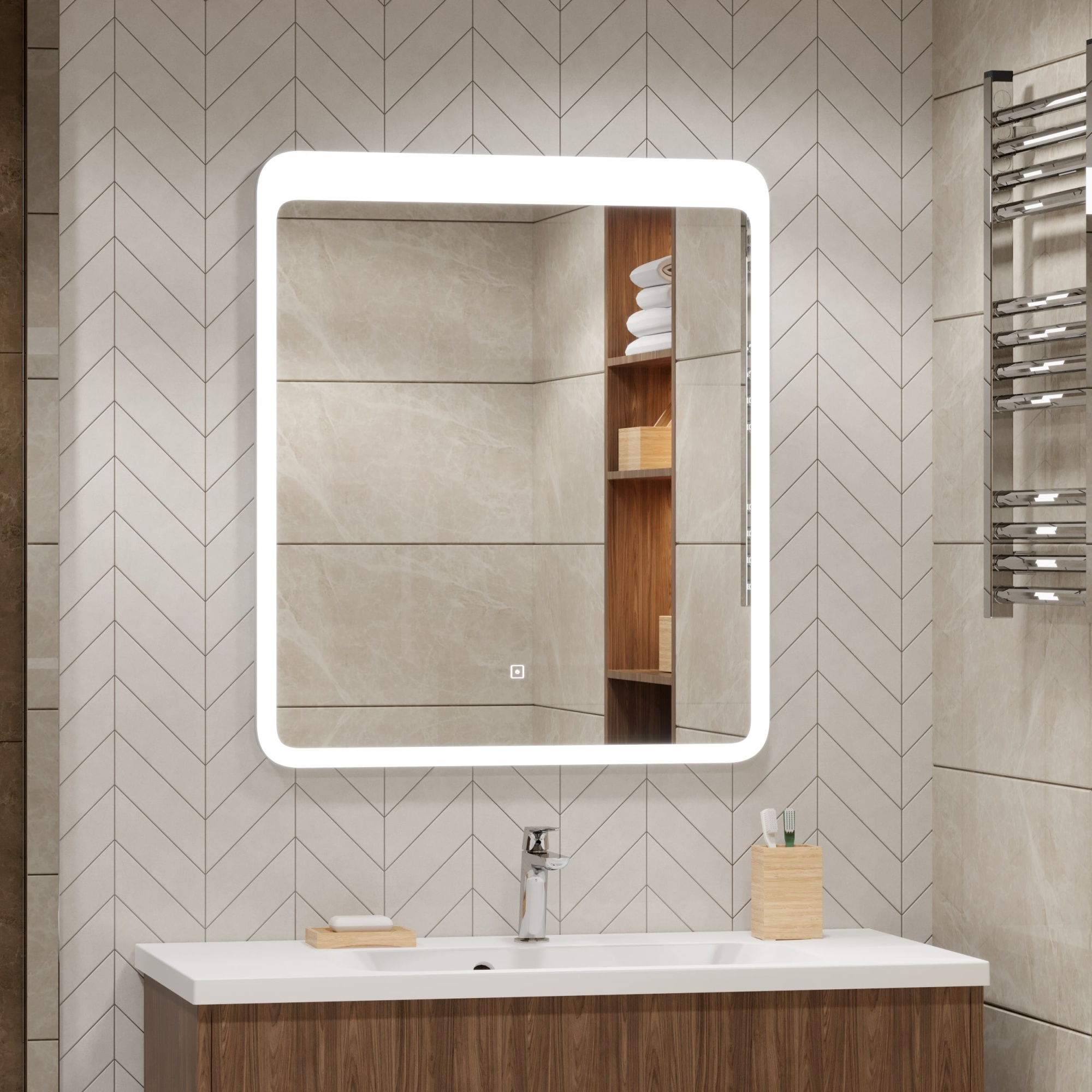 Зеркало с подсветкой Continent Air 700*800