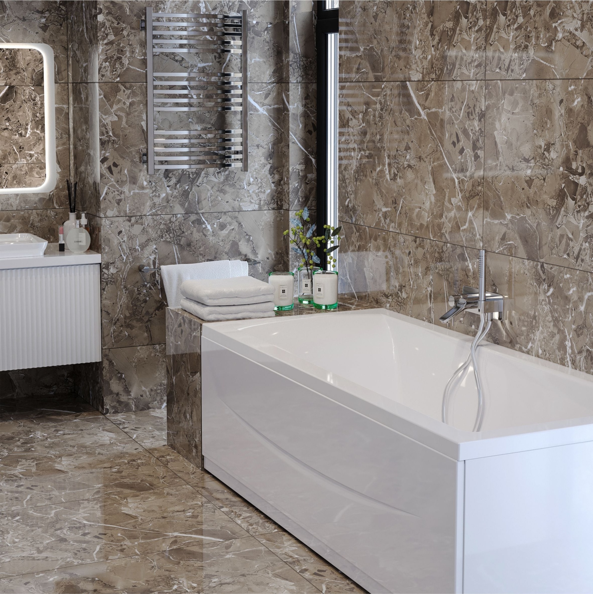 Акриловая ванна Мирсант Ривьера Premium 180*80